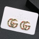 Colour Fashion Street Letter Hot Drill Earrings