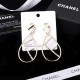 Gold Fashion Street Letter Patchwork Earrings
