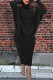 Black Fashion Casual Solid Patchwork Slit Asymmetrical Turtleneck Long Sleeve Two Pieces