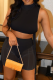 Black Sexy Solid Mesh O Neck Sleeveless Two Pieces