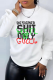 White Casual Daily Print Patchwork Letter O Neck Tops