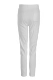 White Street Solid Zipper Skinny Mid Waist Pencil Solid Color Bottoms