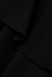 Black Fashion Sexy Patchwork See-through Hooded Collar Evening Dress Dresses