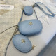 Blue Fashion Street Solid Patchwork Bags