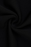 Black Fashion Sexy Patchwork See-through Hooded Collar Evening Dress Dresses