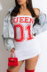 White Fashion Sexy Letter Print Frenulum Backless Strapless Sleeveless Dress