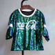 Green Fashion Street Letter Sequins Patchwork O Neck T-Shirts