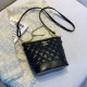 Black Fashion Street Solid Letter Bags