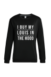 White Fashion Street Print Patchwork Letter O Neck Tops