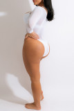 White Fashion Sexy Solid Hollowed Out See-through Swimwears
