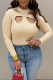 Apricot Sexy Solid Hollowed Out Halter Tops
