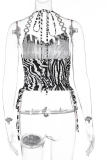 Zebra Sexy Print Patchwork Halter Tops