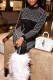 Black Casual Sportswear Print Patchwork Half A Turtleneck Regular Jumpsuits