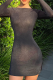 Black Sexy Solid Mesh O Neck Pencil Skirt Dresses
