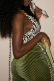 Zebra Sexy Print Patchwork Halter Tops