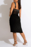 White Fashion Sexy Patchwork Hot Drilling Backless Asymmetrical Spaghetti Strap Sleeveless Two Pieces