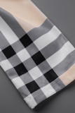Brown Fashion Casual Print Patchwork O Neck Long Sleeve Two Pieces