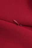 Pink Sexy Elegant Solid Patchwork Without Belt Hot Drill Halter Trumpet Mermaid Dresses