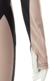 Black Sexy Solid Patchwork Half A Turtleneck Regular Jumpsuits