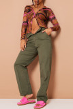 Multicolor Sexy Casual Print Basic V Neck Tops