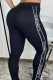 Black And White Fashion Sexy Print Patchwork Pencil Bottoms
