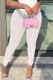 White Fashion Sexy Solid See-through Skinny High Waist Pencil Trousers