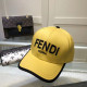 Yellow Fashion Street Letter Embroidered Hat
