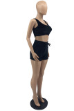 Red Sexy Casual Solid Backless U Neck Sleeveless Two Pieces