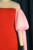 Red Sexy Elegant Solid Split Joint Off the Shoulder Evening Dress Dresses