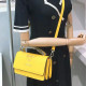 Yellow Fashion Simplicity Solid Letter Bags