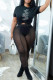 Black Fashion Casual Print Letter O Neck Short Sleeve Two Pieces