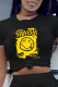 Black Fashion Street Print Patchwork Letter O Neck T-Shirts