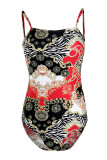 Colour Fashion Sexy Not Positioning Printed Backless Swimwear (Without Coat)