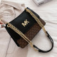 Black Fashion Simplicity Letter Patchwork Bags