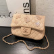 Khaki Fashion Simplicity Solid Patchwork Bags