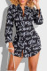 Black Fashion Casual Letter Print Basic Turndown Collar Shirt Dress Dresses