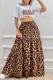 Brown Fashion Casual Letter Print Basic O Neck Short Sleeve Two Pieces