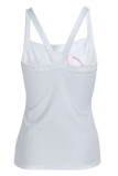 White Red Sexy Casual Print Vests O Neck Tops