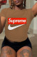 Khaki Fashion Sportswear Print Letter O Neck T-Shirts