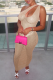 Khaki Sexy Solid Mesh One Shoulder Pencil Skirt Dresses