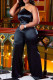 Black Fashion Sexy Solid Backless Regular Jumpsuits