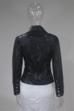 Beige Fashion Casual Solid Patchwork Turndown Collar Outerwear