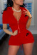 Purplish Red Fashion Casual Print Letter Long Sleeve Two Pieces