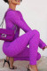 Rose Red Fashion Street Letter Patchwork O Neck Jumpsuits