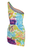 Red Sexy Print Hollowed Out Swimwears