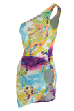 Red Sexy Print Hollowed Out Swimwears