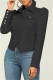 Black Fashion Casual Solid Patchwork Turndown Collar Outerwear