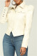 Beige Fashion Casual Solid Patchwork Turndown Collar Outerwear