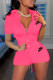Pink Fashion Casual Print Letter Long Sleeve Two Pieces