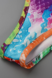 Red Sexy Print Hollowed Out Swimwears